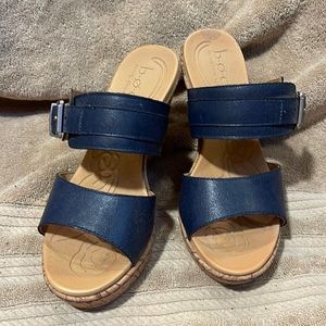 BOC Women's Blue, 3.5” slip on style wedge, Size 7. Super comfy. Never worn.